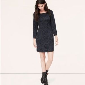 Loft leopard print sweater dress